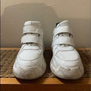 vagabond white velcro platform sneakers